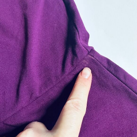 NWT Who What Wear plum purple cotton blend one shoulder midi dress - Picture 6 of 9